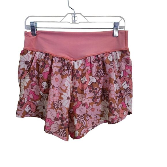 Aerie Offline Lot of 2 Real Me Shorts Apricot Wash Pink Floral Size L - Picture 2 of 16